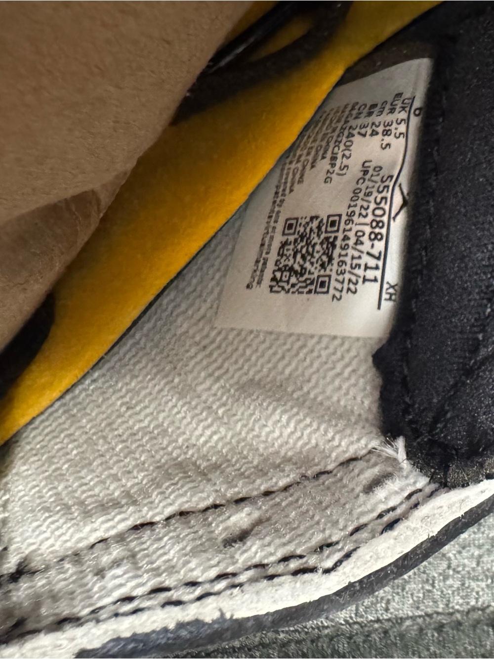 Nike Air Jordan 1 Mid - Black/White/Yellow Men’s Sneakers - Picture 5 of 5